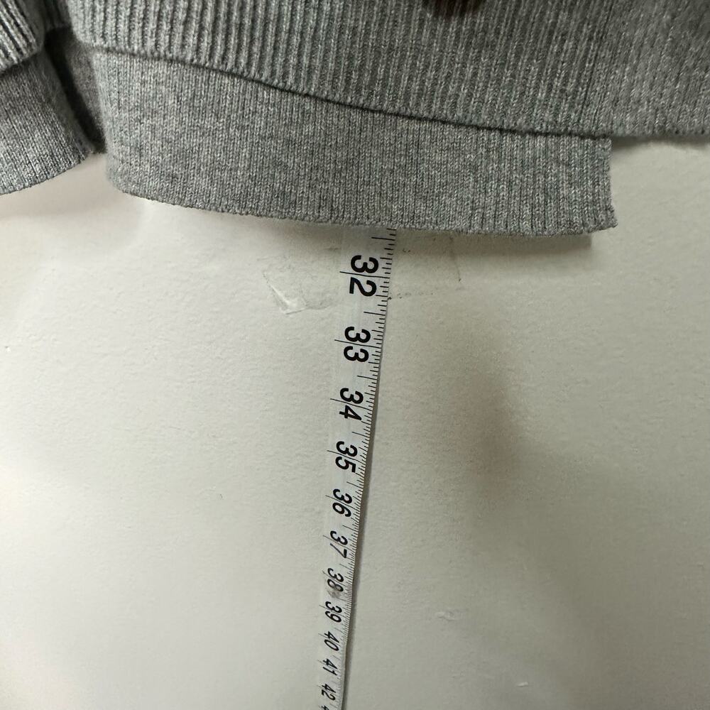 Lands End Sweater Large 14 16 Color block Blue Gray - Picture 9 of 13